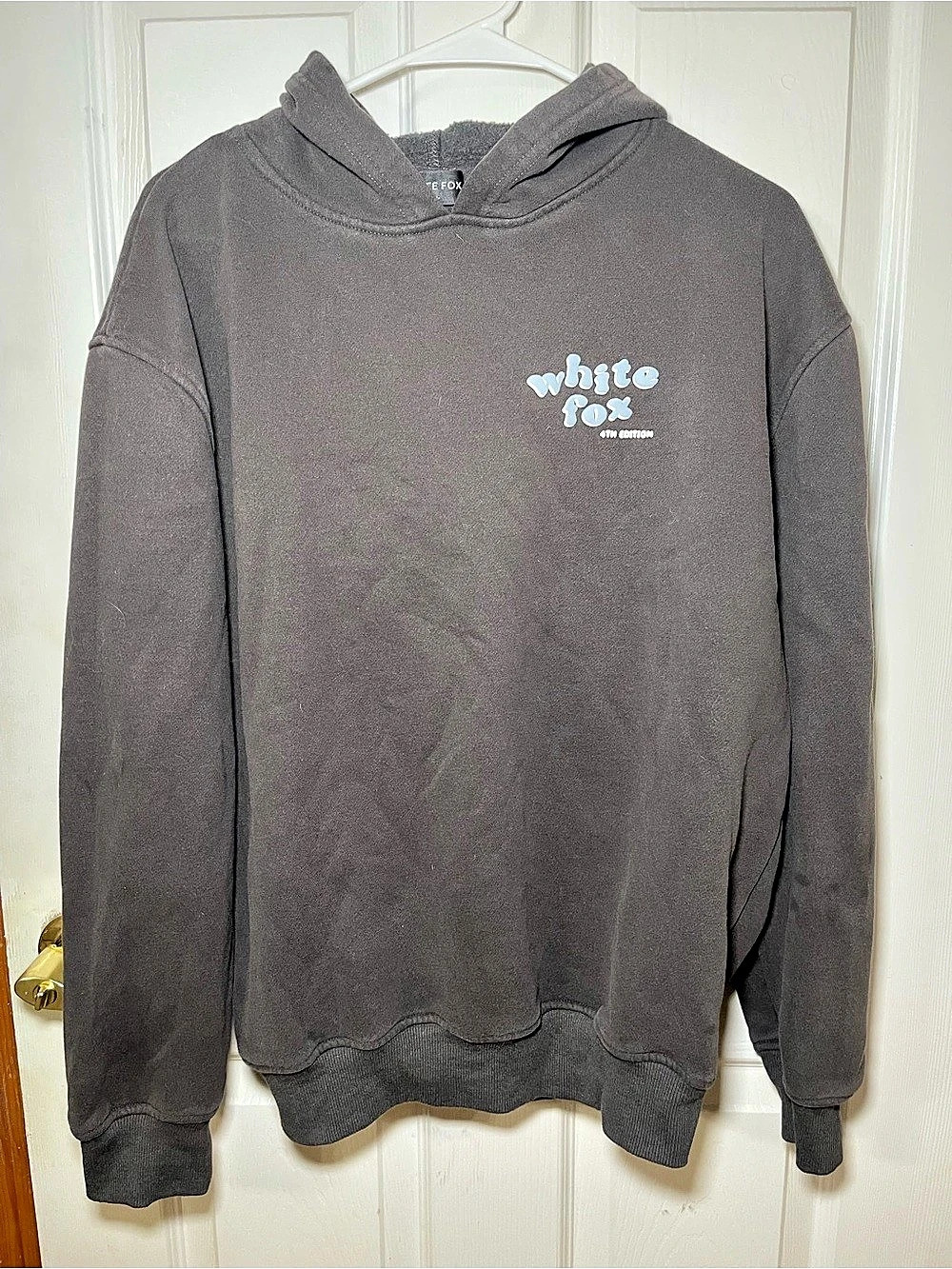 White Fox 4th Edition Oversized Hoodie Gray Small